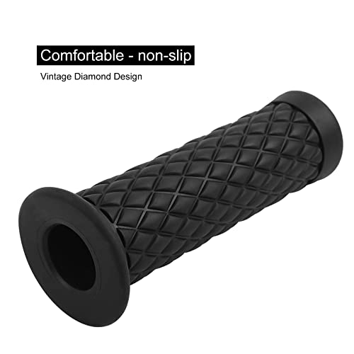 FLYPIG Universal 22mm 7/8" Motorcycle Handlebar Grips Bike Grips Non Slip Rubber Hand Grips for Honda Yamaha Suzuki Kawasaki KLX CRF YZF XR Polaris Arctic Cat Off Road Dirt Bike Handle Grips - color: BLACK