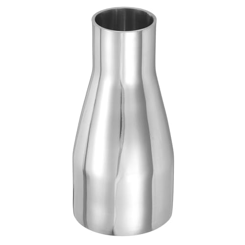 PATIKIL Concentric Reducer Pipe Fitting, 2-1/2"(63mm) to 1-1/2"(38mm) OD 304 Stainless Steel Butt Weld Tube Long Reducer Exhaust Pipe for Food Beverage HVAC Plumbing, Silver - size: 2-1/2" to 1-1/2" OD