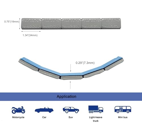 1 oz, Grey, 15 pcs, Wheel Adhesive Stick-on Weight Mellow Style WW-100RG15 - color: Grey, size: 1oz - 15 pcs