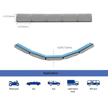 1 oz, Grey, 15 pcs, Wheel Adhesive Stick-on Weight Mellow Style WW-100RG15 - color: Grey, size: 1oz - 15 pcs