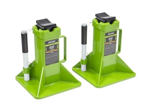 Arcan Professional Tools 22 Ton Heavy Duty Locking Pin Jack Stands (Pair)