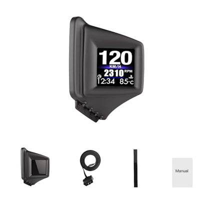 BY-J P8 OBD2 GPS Heads Up Display, Digital Speedometer for Car, 3 Inch Compact HUD for Car, Mount on Dashboard & A-Pillar Trim - color: HUD-P8-R1