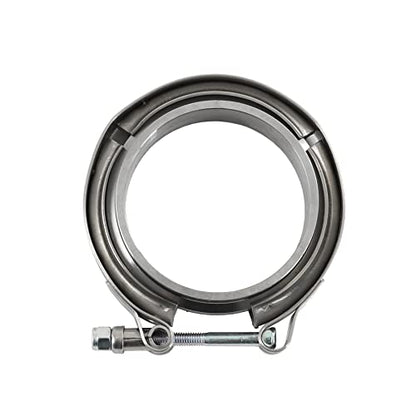 3" V-Band Flange & Clamp Kit 2PC Stainless Steel For Turbo Exhaust Downpipe - size: 3.0"