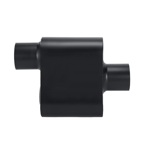 Muffler Single Chamber 2.25 Universal Mufflers Performance Muffler 2.25 inch exhaust replacement,Aggressive Deeo Sound,Black(2.25" offset in/center out/overall 13") - size: 2.25" offset in | 2.25" center out | overall 13", style: Offset in | Center out