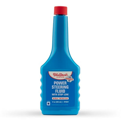 BlueDevil Products Power Steering Fluid w/Stop Leak - 12 Ounce (Pack of 12) - size: 12 Ounce, style: 12 Pack