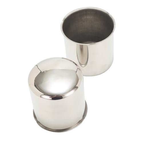 2Pcs 3.27" OD 3.56" H Domed Style Trailer Wheel Center Caps for Rim - color: Mirror Polished, size: 3.27" OD 3.56" H