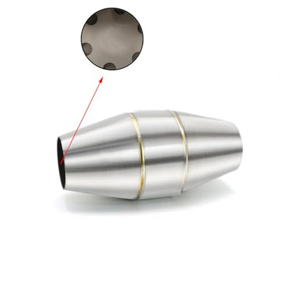 Exhaust Pipe Resonator Baffle Muffler DB Killer Quiet Mid Pipe Expansion Chamber Silencer Noise Eliminator Deadener for Motorcycle ATV UTV Go Kart (C), SCL-2018070016 - size: C