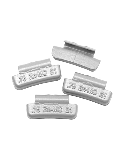 MC Type 0.75oz Wheel Weights Zinc Clip on 50Pcs/Box Fits Alloy Rim - size: MCc-0.75 Oz