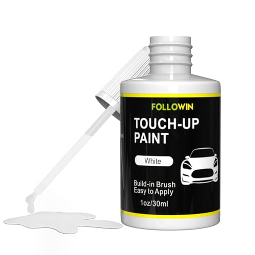 FOLLOWIN White Touch Up Paint for Cars, Car Paint Scratch Repair - color: white
