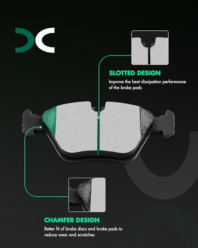 Ceramic Brake Pads Kits,SCITOO 8pcs Brakes Pads Set For BMW For 330Ci 01-06 - size: Front-D946 & Rear-D683