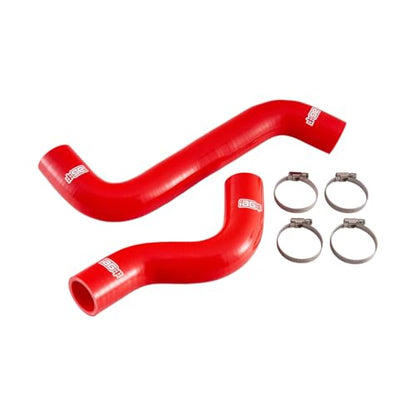 IAG Silicone Upper & Lower Radiator Hose Kit for Subaru WRX 2015-21, Red - color: Red