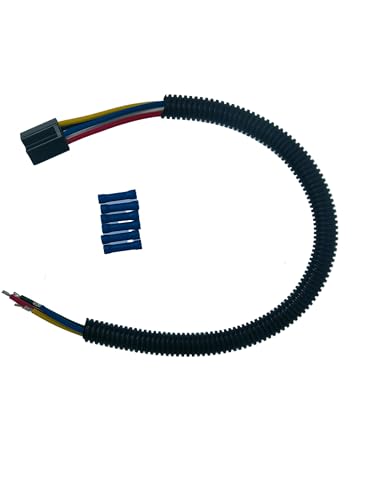 5 Pin Lawn Mower Ignition Key Switch Wiring Harness Compatible with Cub Cadet, 18 Inch, 14AWG with Blue Connectors