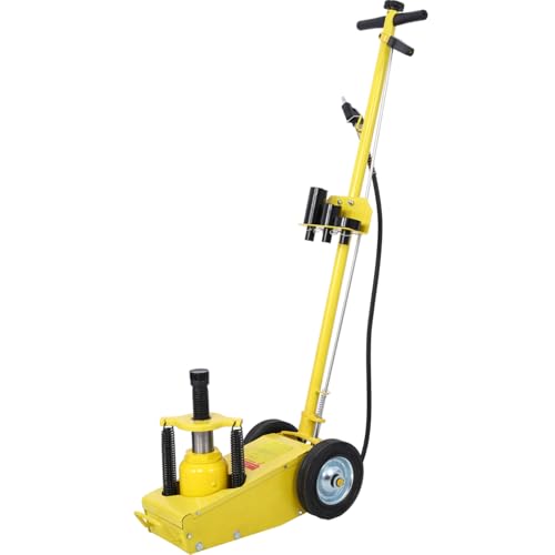 22 Ton Hydraulic Floor Jack Metal Yellow Unmatched Strength Heavy-Duty Tasks Commercial Use