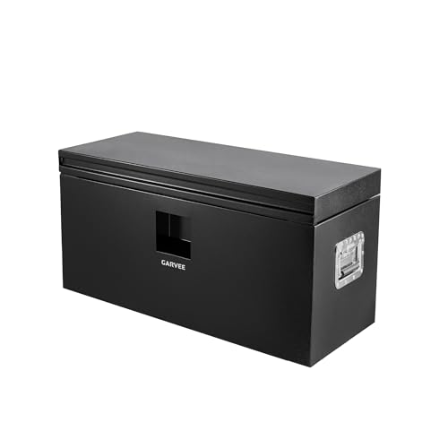 Garvee Black Steel Truck Bed Tool Box, Trailer Tongue Box, Truck Storage Organizer Tool Chest For Truck Bed, RV, Trailer - size: Black-30
