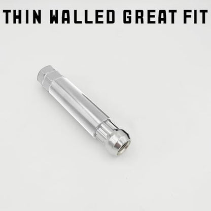 AUCELI 6 Point Spline Lug Nuts Key Tuner Socket Tool, Automotive Wheel Lock Removal Kit for Wrench with 3/4” & 13/16" Hex, Compatible with 12x1.5 12x1.25 1/2" x20 Thread Size, Universal Fit（Silver） - color: Silver