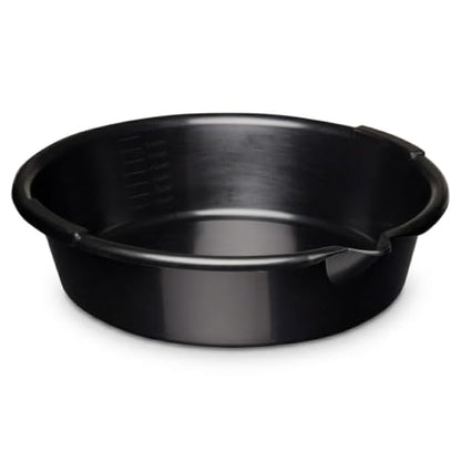 Oil Drain Pan 7-Quart Waste Automotive Fluid Change Container with Built-in Scale, Leak-Proof Spout and Splash Guard for Easy Car Maintenance