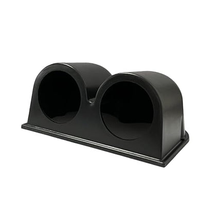 Black Universal 2" 52mm Double 2 Hole Dash Gauge Console Dashboard Pod Holder - size: 2 holes