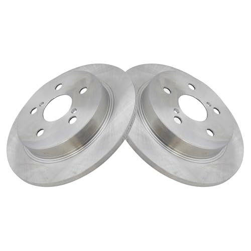 TRQ Rear Brake Pad and Rotor Set Ceramic Solid Rotors - style: BKA14525