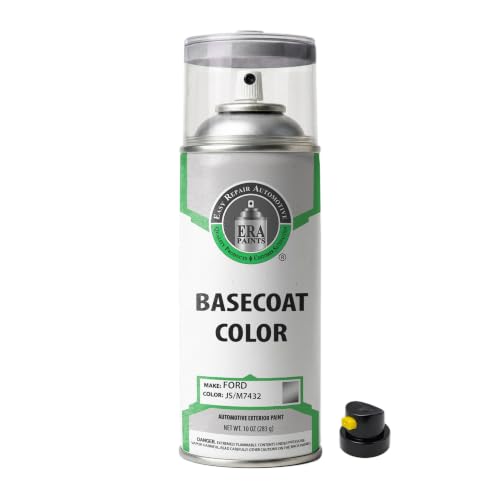 ERA Paints - JS/M7432 - Iconic Silver Metallic for FORD Exact OEM Color Match Automotive Touch Up Paint for Cars - Spray Paint with Premium Spray Nozzle - Basic Kit - Made in USA - style: Spray - Basic Kit
