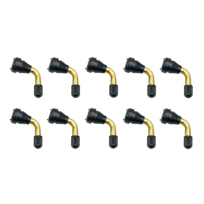 10Pcs Universal PVR60 Tire Valve Stem Bent 90 Degree Angled Tubeless Snap-in Rubber Base Compatible with Most Tubeless Tire Rim Motorcycle Scooter ATV Cars RV Bicycles Trailers - size: PVR60