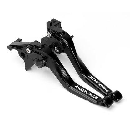 Short Brake Clutch Levers Compatible with K.awasaki Ninja ZX6R 2019 2020 2021 2022 2023 2024 2025 2026 | Front Shorter Levers Handles ZX-6R ZX 6R ZX636 Ninja636 Accessories (Black) - color: Black