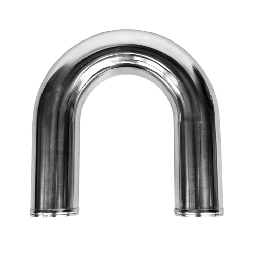 OD 3" (76mm) 180 Degree Aluminum Elbow Intercooler Pipe Tube, 6" Leg Length Universal U-Shape Bend Intake Tubing Adapter Turbo Connector - size: 3" (76mm)