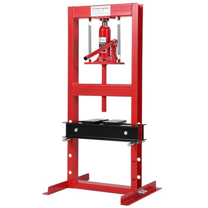 Hydraulic Shop Press, 6 Ton H-Frame Bearing Press with Adjustable Height - size: 6T