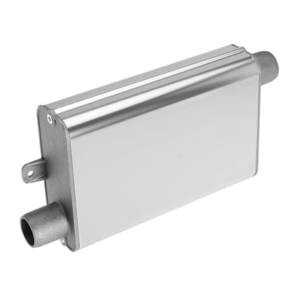 24mm Exhaust Muffler Pipe Upgraded for Chinese for Eberspacher Diesel Heaters Air Compressor with 2 clamps and screws, Silver - color: Silver