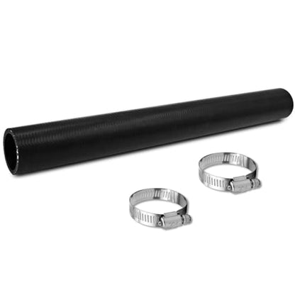 2 inch Silicone Coolant Air Hose 12" Length with 2 Clamps – Turbo Intake Radiator Coupler Hose (Straight, 2" ID) - color: Straight black, size: 2" ID