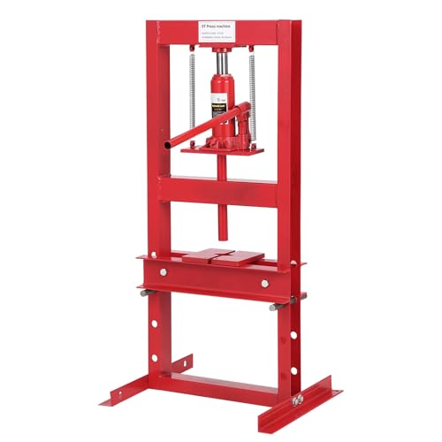 6-Ton Hydraulic Press, Heavy Duty Benchtop Hydraulic Shop Press with 2 Press Plates, H-Frame Adjustable Garage Floor Press for Car Repair and Garage