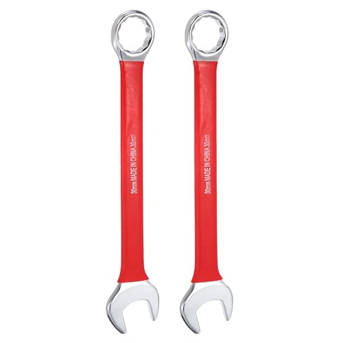 HARFINGTON 2Pcs Metric Combination Wrench 30mm 12-Point Box & Open End CR-V - size: 30mm