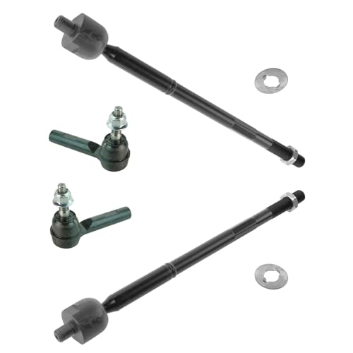 TRQ Inner and Outer Tie Rod Set 4 Piece - style: PSA55100