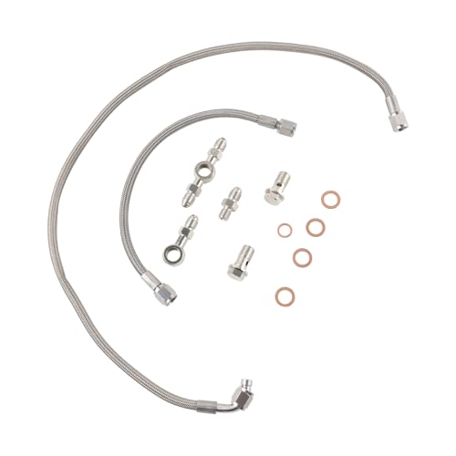 Turbo Oil Feed Line Kit Compatible With Subaru AVCS Mitsubishi TD04 TD05 TD06 WRX 02-06 STI 04-14