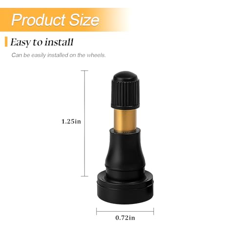 5PCS TR600HP High Pressure Car Tire Valve Stem, Snap-in Tubeless Brass Rubber Vehicle Tire Valves, Suitable for 0.453" Rim Hole and Most Larger or Heavy Duty Vehicles