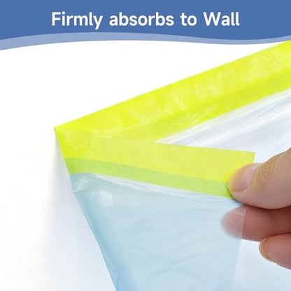 Painters Plastic with Tape 22" x 66',Pre-Taped Masking Film Reinforced Tape and Drape,Tear-Resistant Plastic Painting Film for Car Painting & Home Renovation (4 Rolls) - size: 22" x 66'