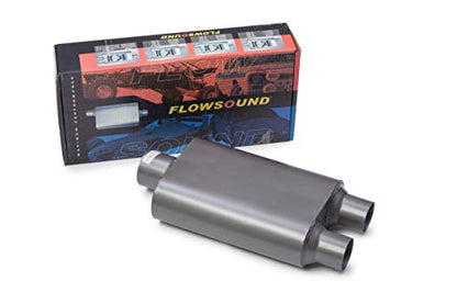 Flowsound 2-Chamber Mandrel-Bent Dual Truck Exhaust Kit with Black Tips - color: Black