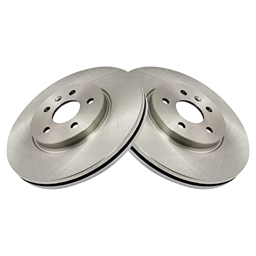 TRQ Front Ceramic Brake Pad and Rotor Set 11.81 in 5-Lug - style: BKA14218