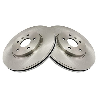 TRQ Front Ceramic Brake Pad and Rotor Set 11.81 in 5-Lug - style: BKA14218