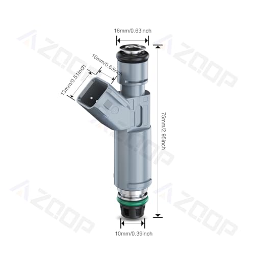 FJ718 Fuel Injectors Upgrade Compatible with Saturn Ion L4 2.4L (2006-2007), Replace# 12606110, 12582704, 2172907, 8001695N, 2204588156 |12 Holes| |Set of 4|