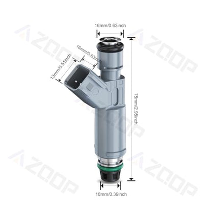 FJ718 Fuel Injectors Upgrade Compatible with Saturn Ion L4 2.4L (2006-2007), Replace# 12606110, 12582704, 2172907, 8001695N, 2204588156 |12 Holes| |Set of 4|