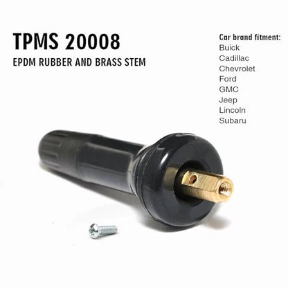 TPMS 17-20008 Rubber Clip-on Tire Pressure Sensor Valve, 100PCS