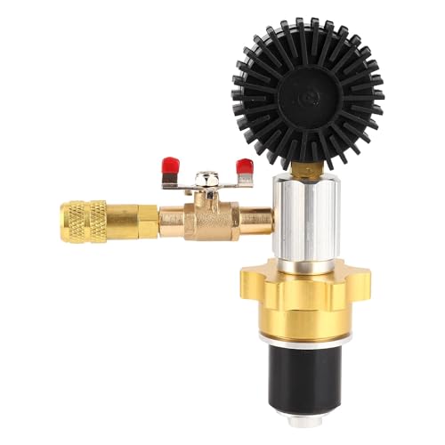 Car Radiator Coolant Refill Kit, Vacuum Cooling System Purge Tool, Fast Connector for Leak Testing and Air Evacuation, Stainless Steel with Rubber Fittings for Automotive Cooling