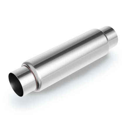 3" Inlet Exhaust Resonator, 3" Inlet/Outlet 16" Overall Length Exhaust Resonator Muffler, Straight Through Stainless Steel Muffler - size: 3" Inlet 16" Overall Length