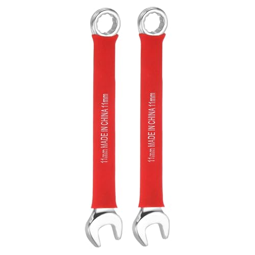 HARFINGTON 2Pcs Metric Combination Wrench 11mm 12-Point Box & Open End CR-V - size: 11mm