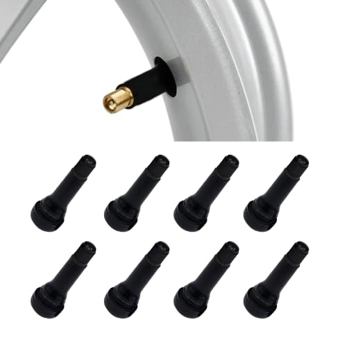 8PCS TR412 Tubeless Tire Valve Stems, Sturdy Rubber Snap-in Automotive Valve Stem Kit for 0.453 inches 11.5mm Rim Holes,Fits Select Cars, Trucks, Trailers, ATV Tires (TR413) - size: TR413