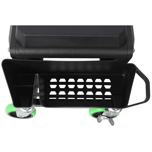 Heavy Duty Mechanic Stool 330 Lbs, Rolling Garage Seat with Wheels, Creeper Stool with Tool Tray for Auto Repair, Workshop, Car Beauty, Mechanic Rolling Stool Garage Shop Chair