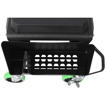 Heavy Duty Mechanic Stool 330 Lbs, Rolling Garage Seat with Wheels, Creeper Stool with Tool Tray for Auto Repair, Workshop, Car Beauty, Mechanic Rolling Stool Garage Shop Chair