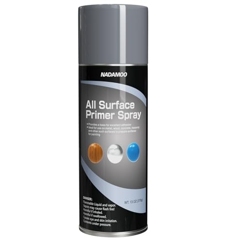NADAMOO All Surface Primer Spray, Matte Gray One-Part Epoxy Primer, 1 Can - color: Gray, style: Pack of 1