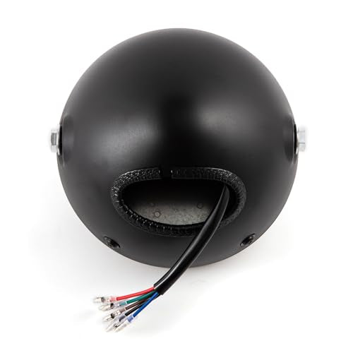 Motorcycle Headlight Assembly Round LED 6.5 inch Front Headlamp High/Low Beam Head light for Bobber Cafe Racer Motorbike (Style A) - style: Style A