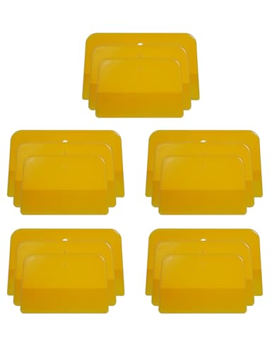 KREFINISH Body Filler Spreaders (4, 5, 6in 15Pieces) - Yellow Reusable Plastic Spreader Auto Body Spreader for Automotive Fillers, Putties, Glazes, Caulks and Paint - size: 3 Sizes